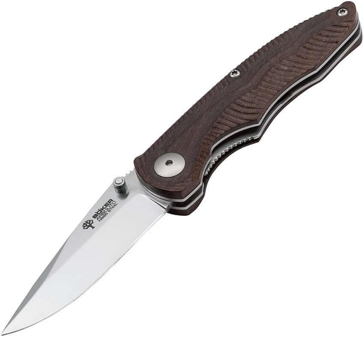 Boker Arbolito Gemini Linerlock Guayacan Wood Bohler N695 - Knives.mx