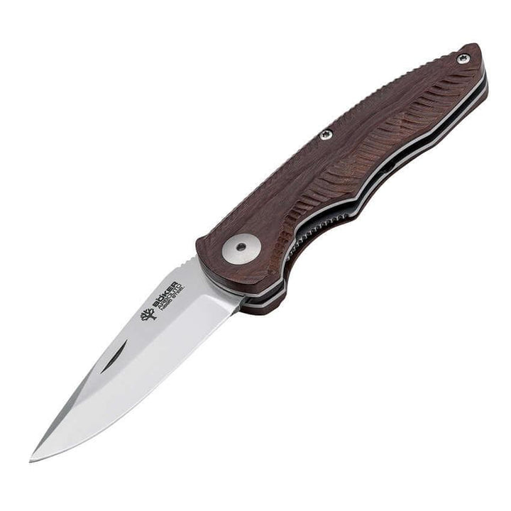 Boker Arbolito Gemini Linerlock Guayacan Wood Bohler N695 - Knives.mx