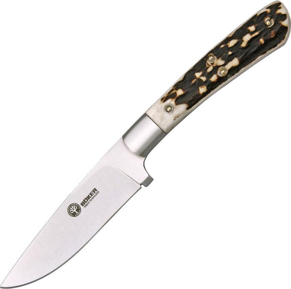 Boker Arbolito Nicker Stag Handle Drop Point T6MoV - Knives.mx