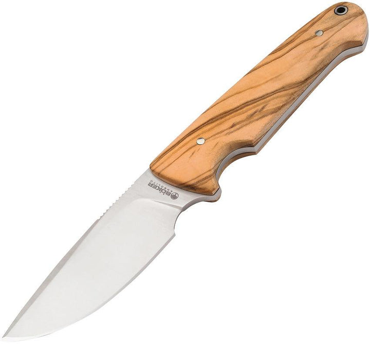 Boker Arbolito Vultur Fixed Blade Olive Wood Satin ACX 390 - Knives.mx