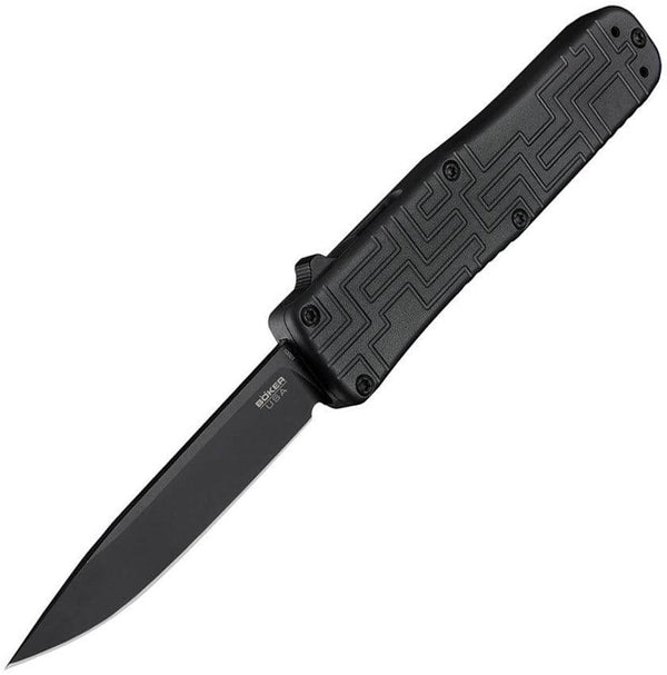 Boker Auto Out The Front Blackout Aluminum PVD Coated 154CM - Knives.mx