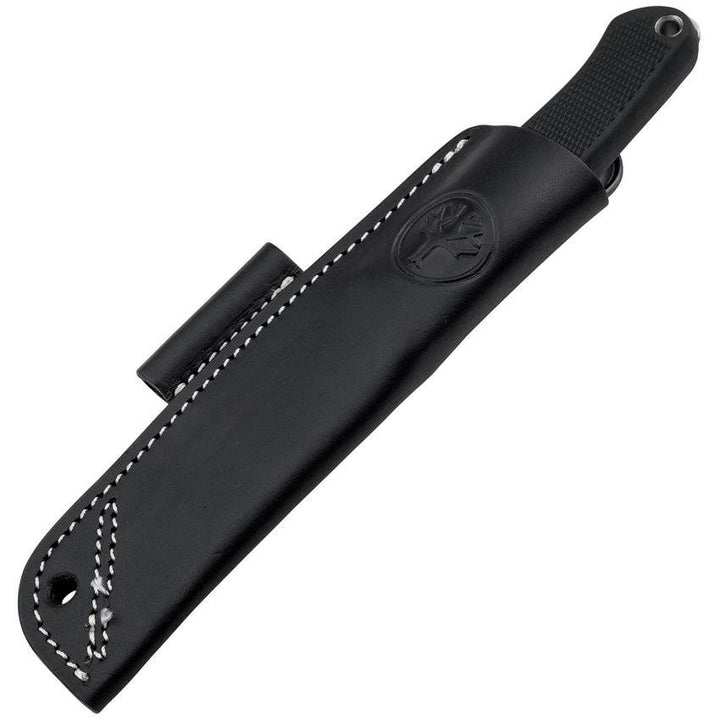 Boker BK-1 Fixed Blade Black Checkered Handle Satin Bohler N690 - Knives.mx