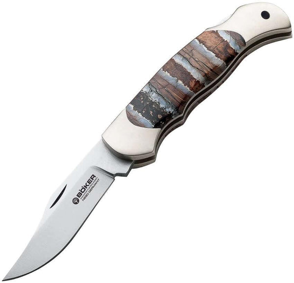 Boker Boy Scout Mammoth Tooth Handle Satin Bohler N690 - Knives.mx