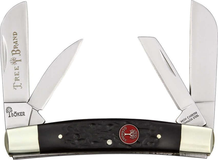 Boker Congress Black Jigged Bone Red Shield Series - Knives.mx