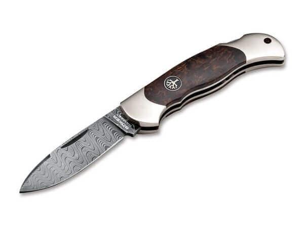 Boker Junior Scout Lockback Curly Birch Damascus Steel - Knives.mx