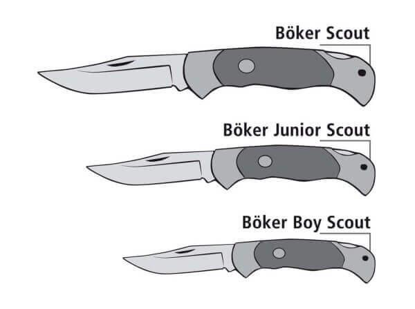 Boker Junior Scout Lockback Stag Damascus Steel - Knives.mx