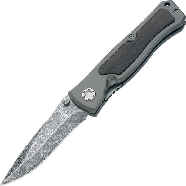 Boker Leopard Damascus II Gray Aluminum with Ziricote Wood - Knives.mx