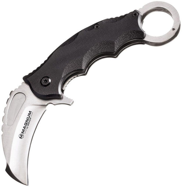 Boker Magnum Alpha Kilo Linerlock A/O Black G10 Karambit Satin 440A - Knives.mx