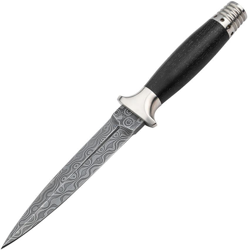 Boker MG-42 Damast Dagger Black Hornbeam Damascus Blade - Knives.mx