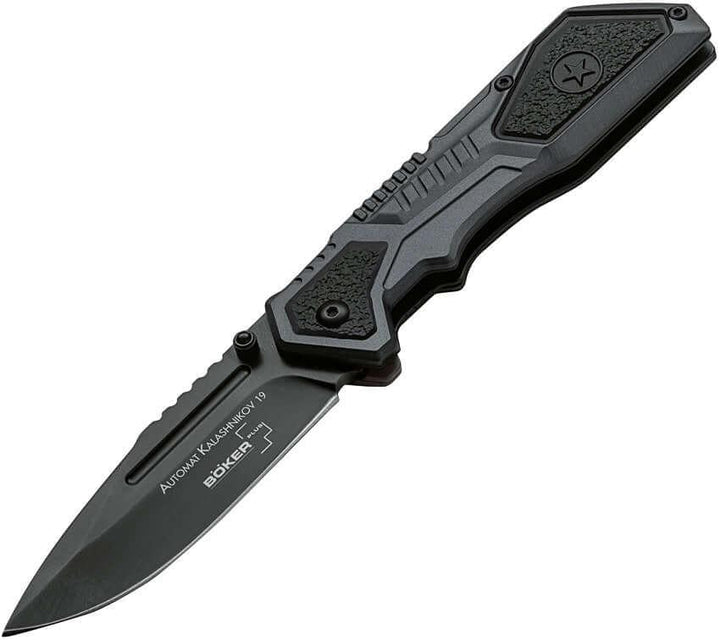 Boker Plus AK-19 Linerlock Black Aluminum 440C - Knives.mx