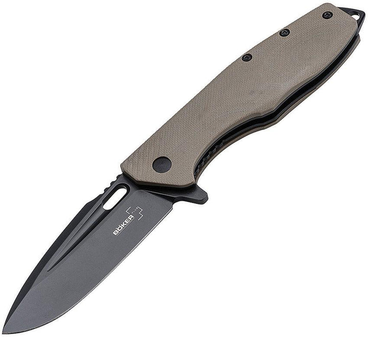 Boker Plus Caracal Tactical Linerlock Coyote Tan G10 Black D2 - Knives.mx