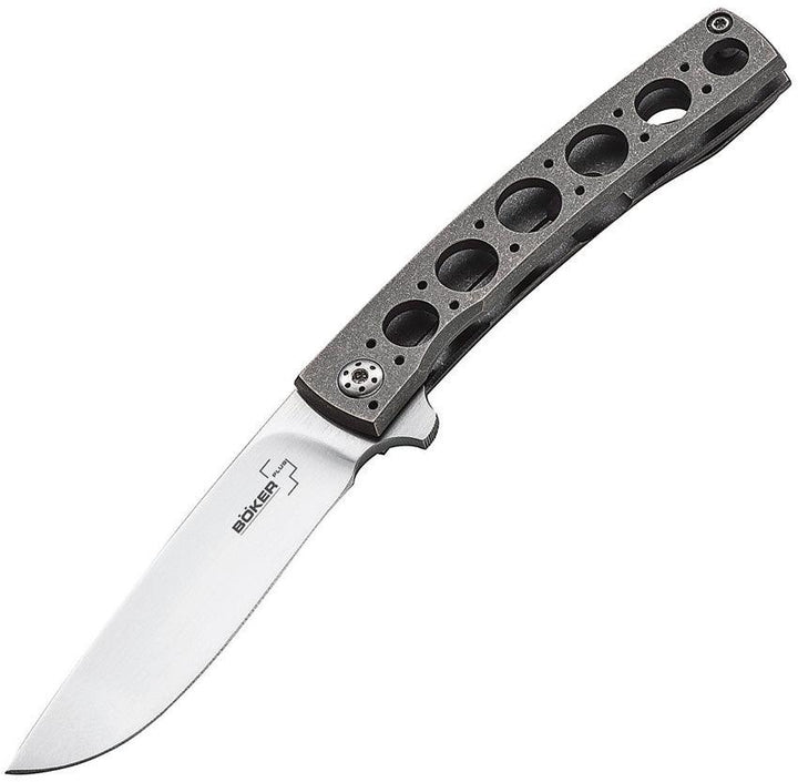 Boker Plus FR Mini Tumbled Titanium Satin VG-10 - Knives.mx