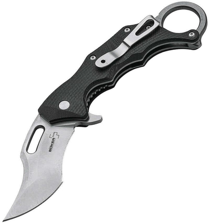 Boker Plus Wildcat XL Karambit Linerlock Black G10 SW D2 - Knives.mx