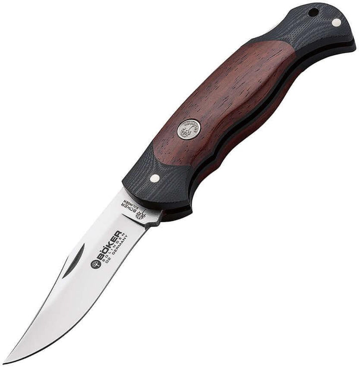 Boker Scout Lightweight Lockback Black G10 w Cocobolo Wood D2 - Knives.mx