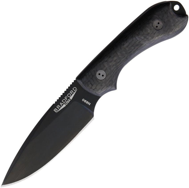 Bradford Knives Guardian 3 DLC 3D Carbon Fiber Black DLC Coated Bohler N690 - Knives.mx