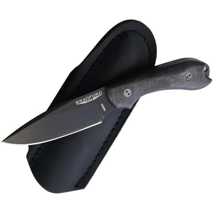 Bradford Knives Guardian 3 DLC 3D Carbon Fiber Black DLC Coated Bohler N690 - Knives.mx