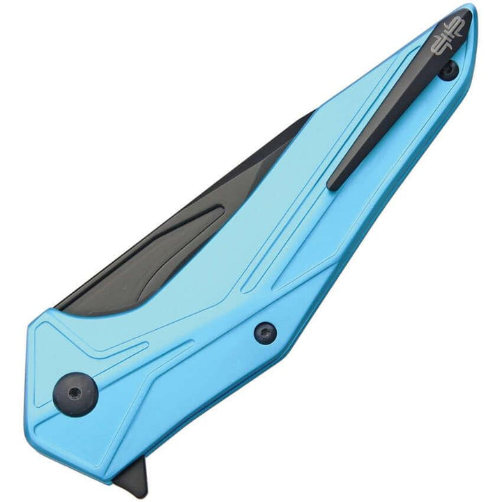 Brous Blades Tyrant Linerlock Blue Blackout - Knives.mx