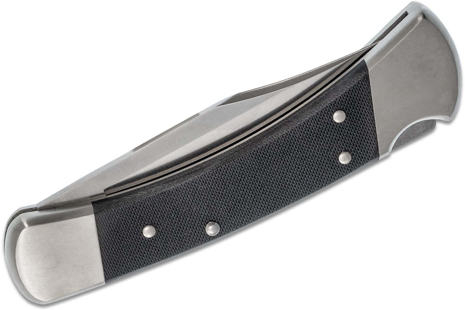 Buck 110 Hunter Pro Lockback Black G10 w Nickel Silver Bolsters Satin Clip Point CPM S30V - Knives.mx
