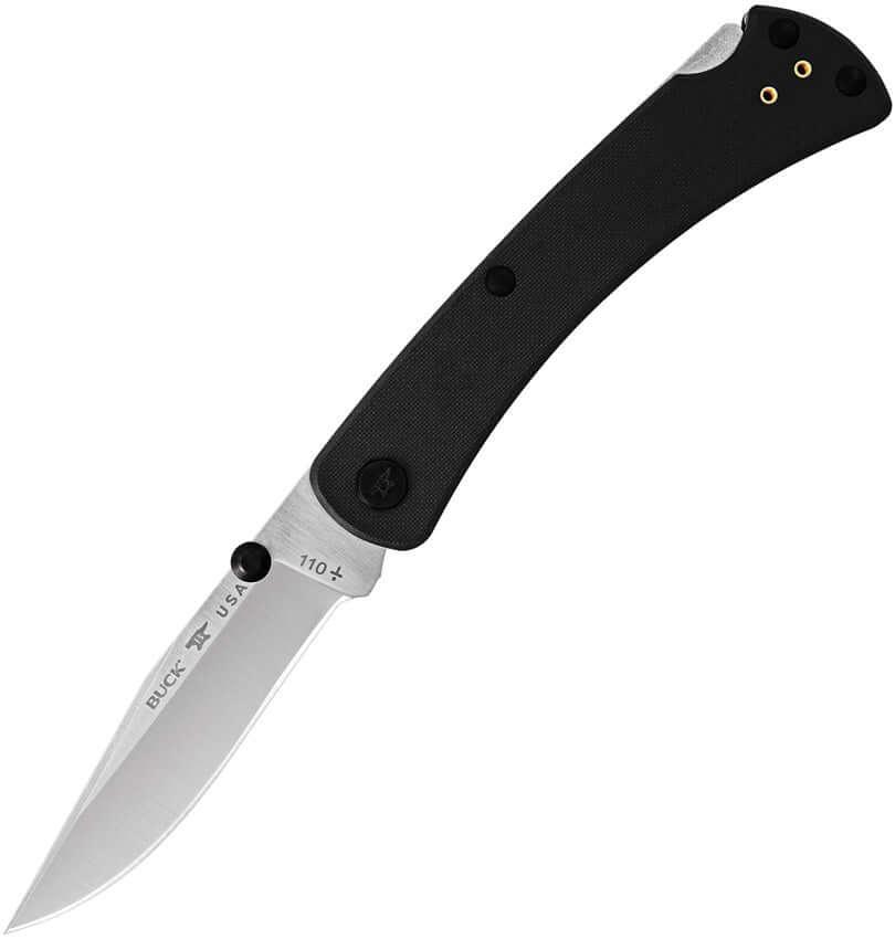 Buck 110 Slim Pro TRX Lockback Black G10 Satin Clip Point CPM S30V - Knives.mx