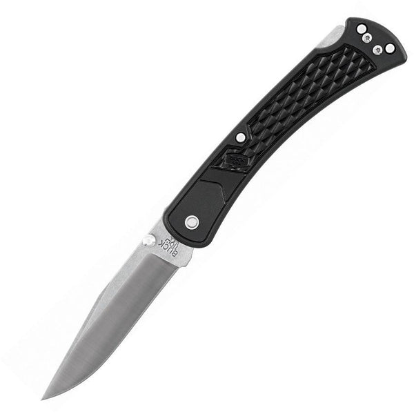 Buck 110 Slim Select Lockback Black GFN Stonewash 420HC - Knives.mx