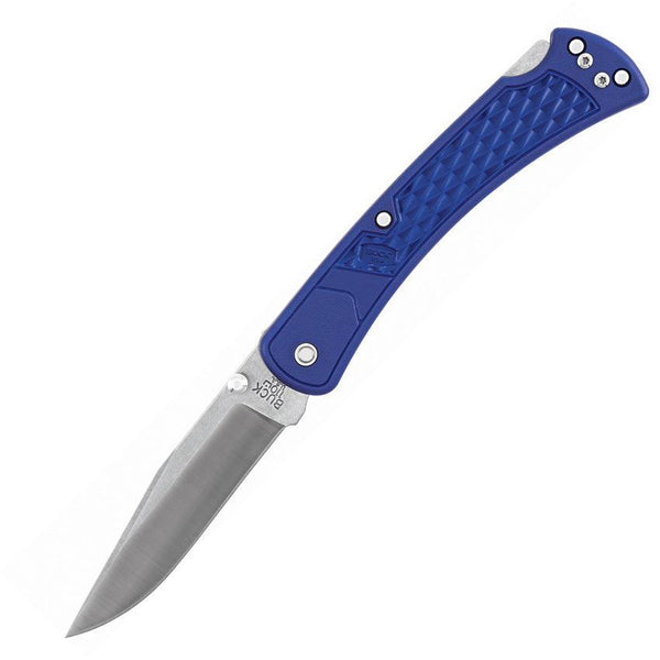 Buck 110 Slim Select Lockback Blue GFN Stonewash 420HC - Knives.mx