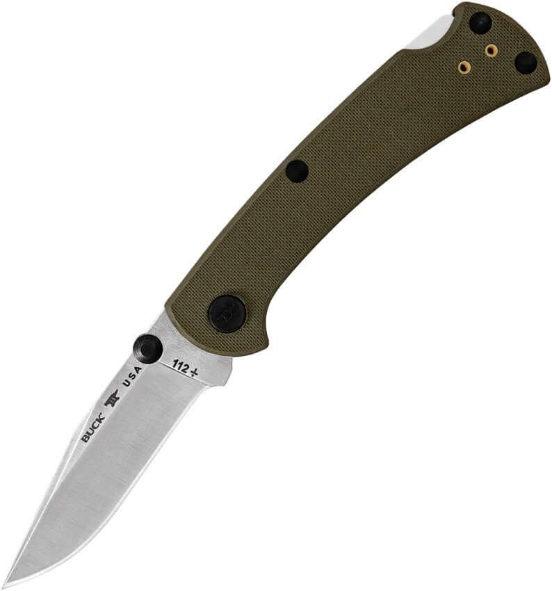 Buck 112 Slim Pro TRX Lockback OD Green G10 Satin CPM S30V - Knives.mx