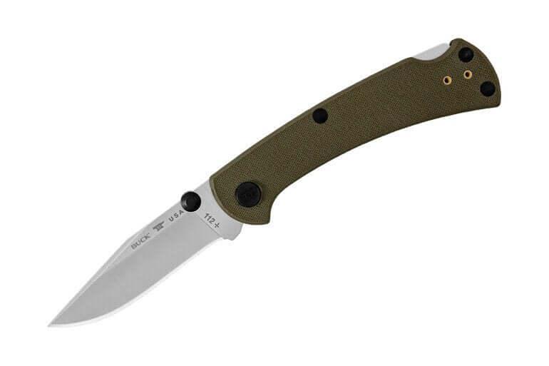 Buck 112 Slim Pro TRX Lockback OD Green G10 Satin CPM S30V - Knives.mx