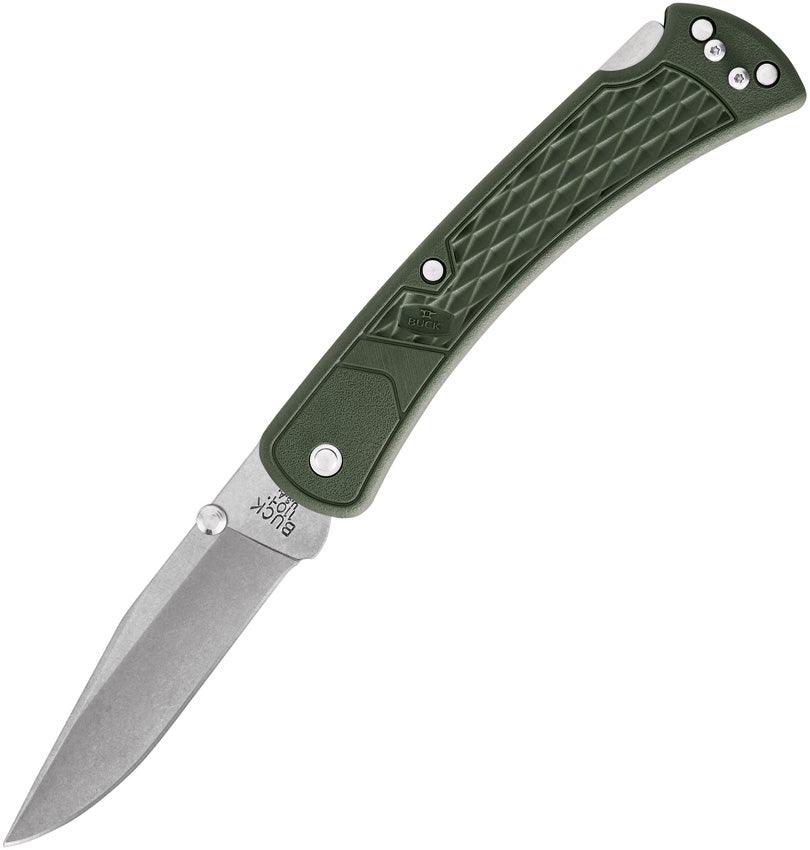 Buck 112 Slim Select Lockback OD Green GFN Stonewash 420HC - Knives.mx