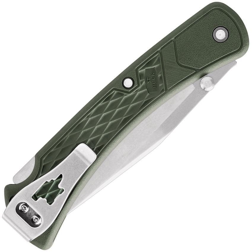 Buck 112 Slim Select Lockback OD Green GFN Stonewash 420HC - Knives.mx