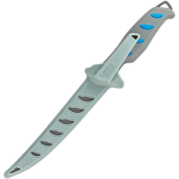 Buck 144 Hookset Salt Water Fillet Gray Titanium Coated 5Cr15MoV - Knives.mx