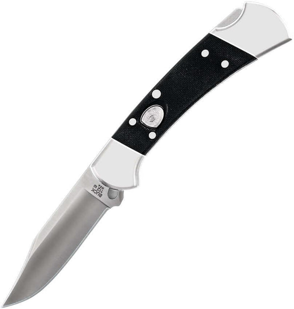 Buck Auto Elite 112 Black G10 w Nickel Silver Bolsters Clip Point S30V - Knives.mx