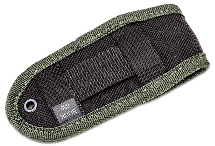 Buck Large Pursuit Lockback Black GFN w Green Versaflex Onlay 420HC - Knives.mx