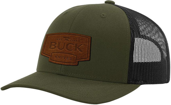 Buck Leather Logo Patch Cap - Knives.mx