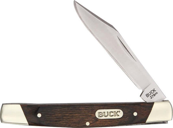 Buck Mini Folding Knife Solo Wood Handles 420C - Knives.mx