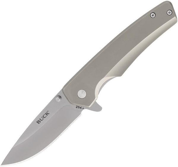 Buck Odessa Framelock Satin Stainles Drop Point 7Cr17MoV - Knives.mx