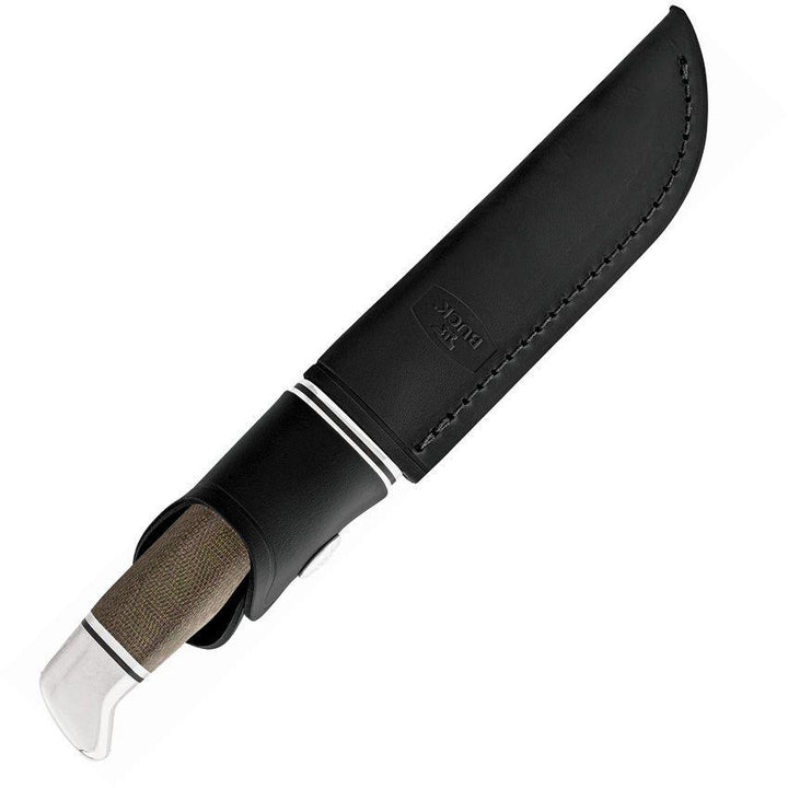 Buck Pathfinder Pro Green Canvas Micarta Satin S35VN - Knives.mx