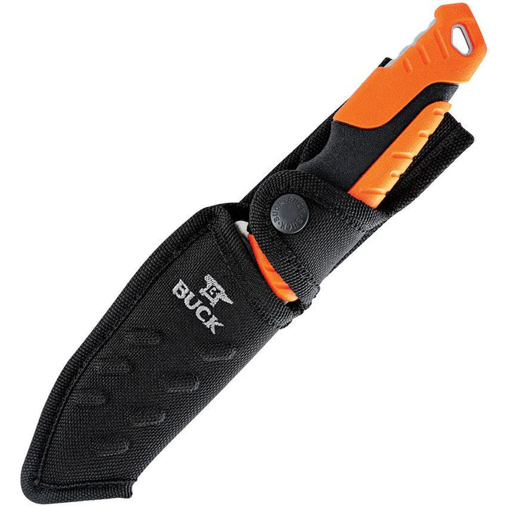 Buck Pursuit Pro Orange & Black GFN Satin Drop Point S35VN - Knives.mx