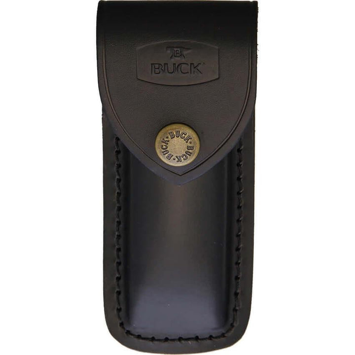 Buck Ranger 112 Lockback Finger Grooved Crelicam Ebony Wood Satin Clip Point 420HC - Knives.mx