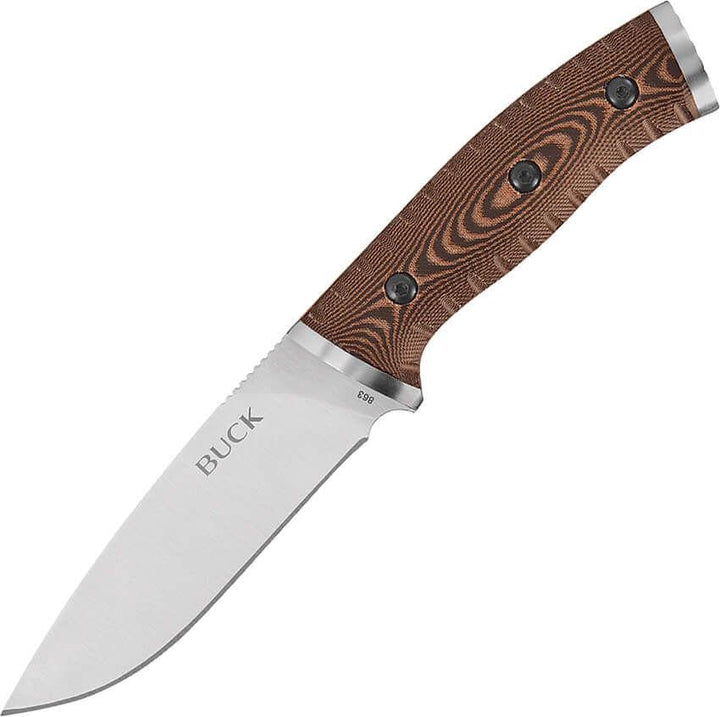 Buck Selkirk Survival Knife Brown and Black CNC Micarta 420HC - Knives.mx