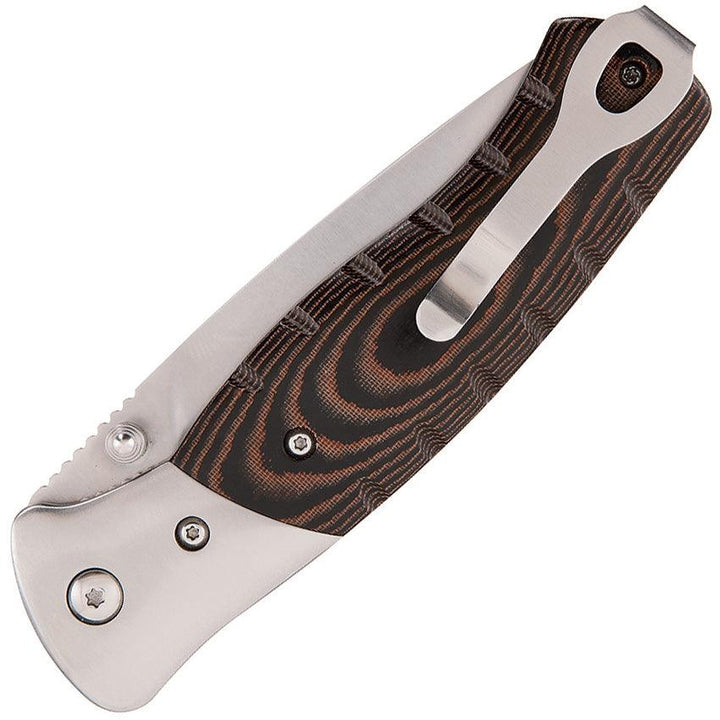 Buck Small Selkirk Brown/Black CNC Contoured Micarta 420HC - Knives.mx