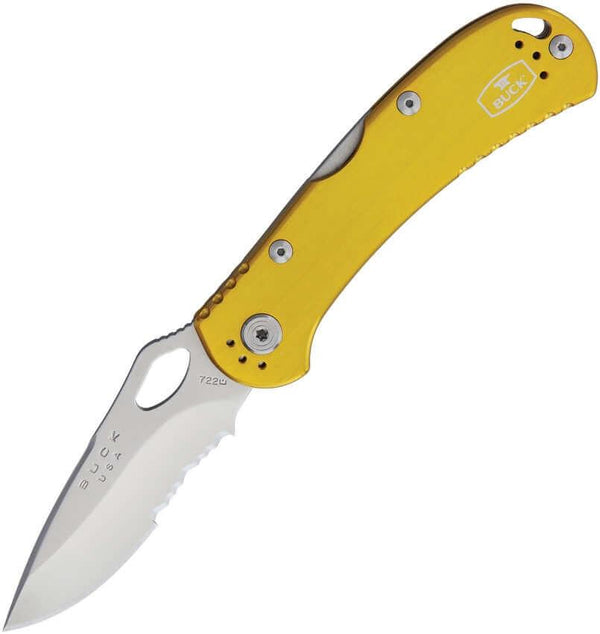 Buck Spitfire Lockback Yellow Serr - Knives.mx