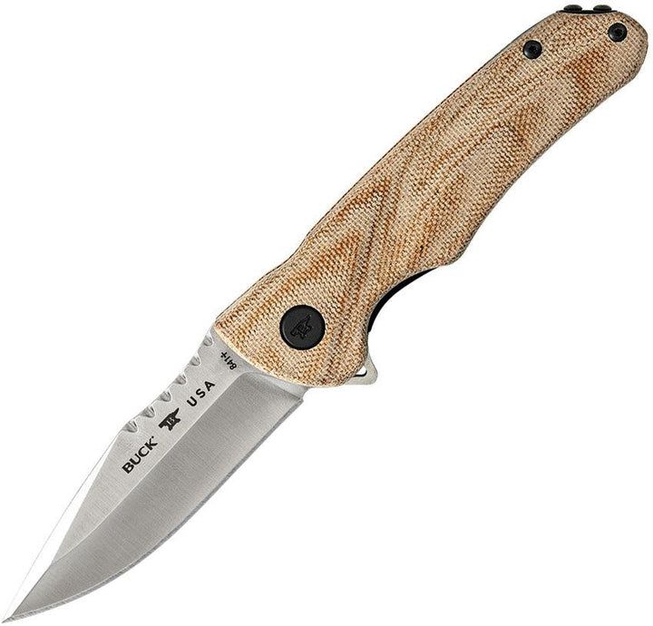 Buck Sprint Pro Linerlock Natural Micarta Satin CPM S30V - Knives.mx