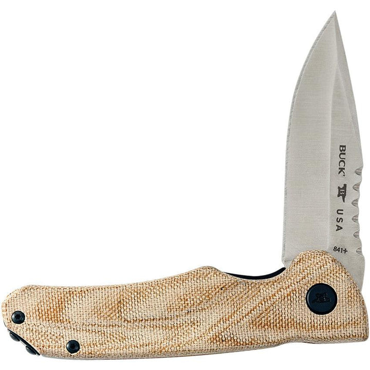 Buck Sprint Pro Linerlock Natural Micarta Satin CPM S30V - Knives.mx