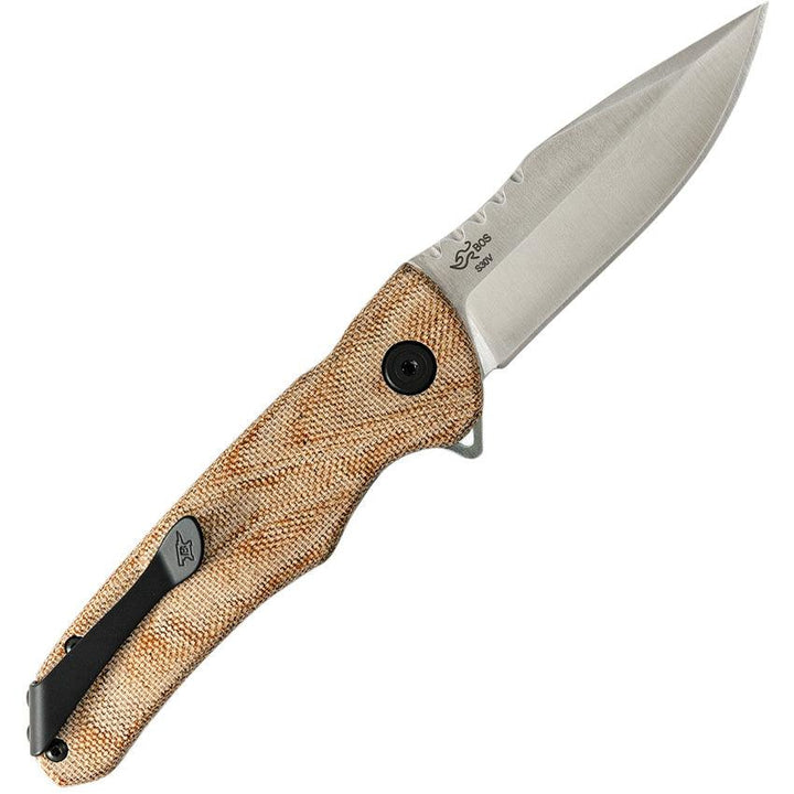 Buck Sprint Pro Linerlock Natural Micarta Satin CPM S30V - Knives.mx