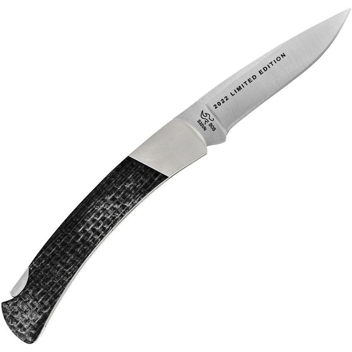 Buck Squire Lockback Limited Edition Black Burlap Micarta Satin S35VN - Knives.mx