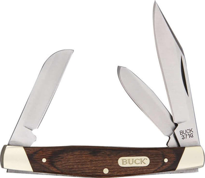 Buck Stockman Wood handles with nickel silver bolsters 420C - Knives.mx