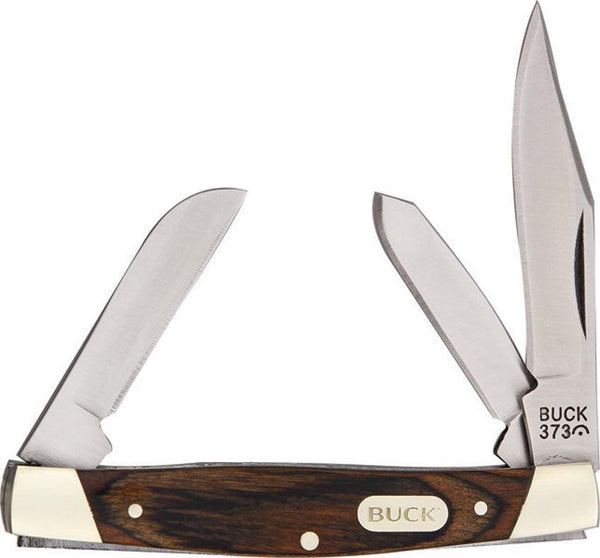 Buck Trio Brown Wood Sheepsfoot 440C - Knives.mx