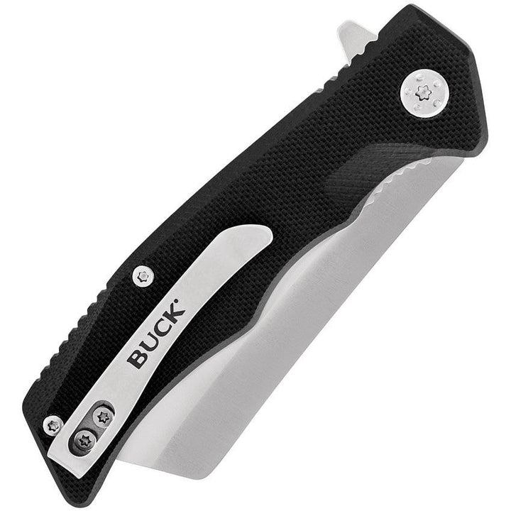 Buck Trunk Linerlock Black G10 Satin Cleaver 7Cr17MoV - Knives.mx