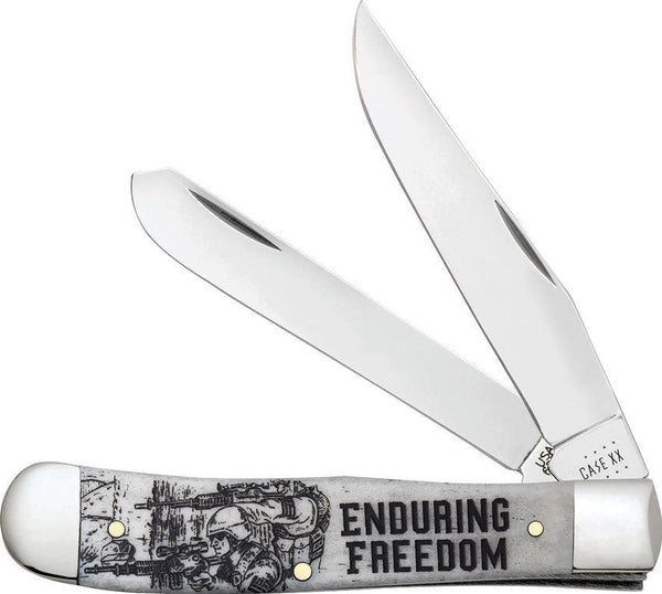 Case Cutlery Enduring Freedom Trapper Bone - Knives.mx