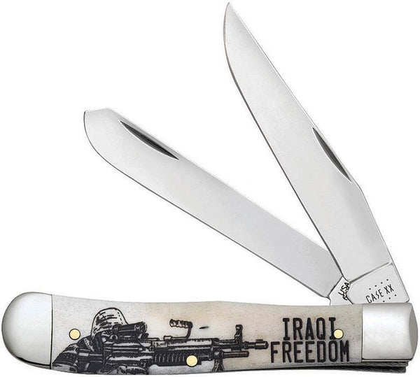 Case Cutlery Iraqi Freedom Trapper Nat Bone - Knives.mx